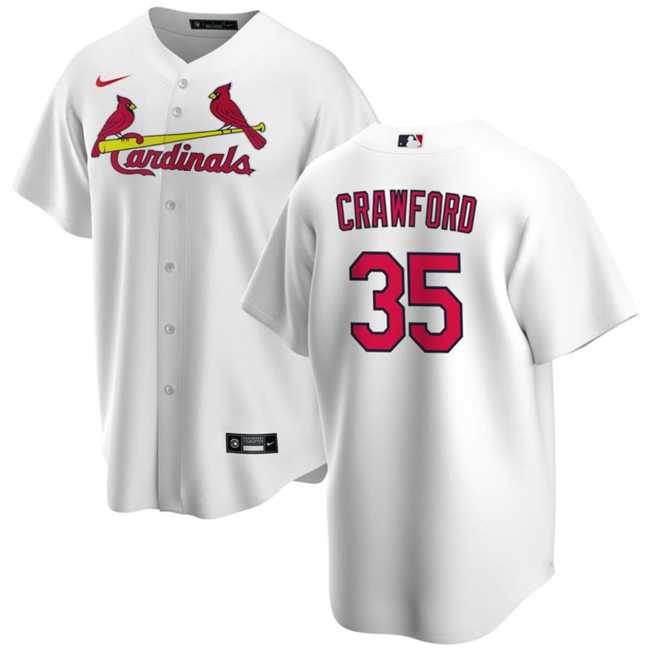 Mens St. Louis Cardinals #35 Brandon Crawford White Cool Base Stitched Baseball Jersey Dzhi->st.louis cardinals->MLB Jersey